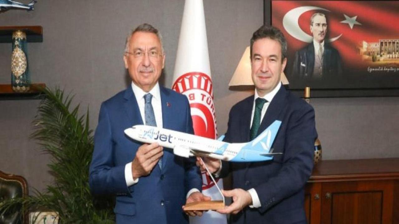 TBMM Dışişleri Komisyonu Başkanı Oktay, AJet Genel Müdürü Sarp ile görüştü