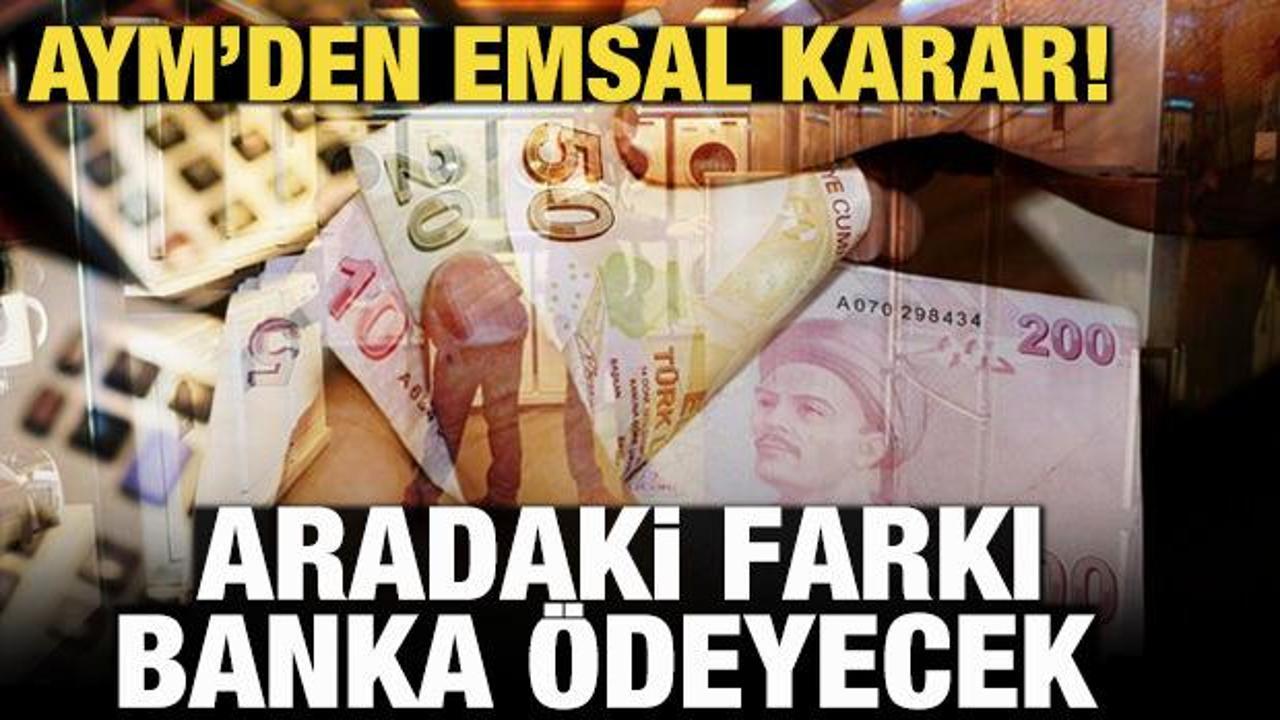 Enflasyon mağdurlarına AYM’den güzel haber! Müşterinin zararını banka ödeyecek