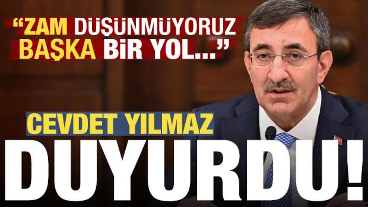 Cevdet Yılmaz duyurdu: Vergi zammı düşünmüyoruz, başka bir yol…